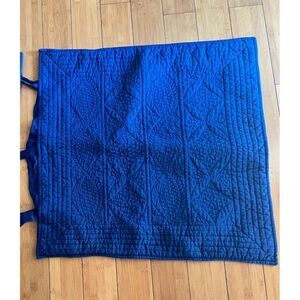 1‎ Pottery Barn Linen Blend Quilted Euro Sham Blue